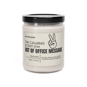 Funny Out of Office Candle Gift for Coworker Boss Winter Summer Break Vacation Gifts for Teachers Employees Maternity Leave Gift for Friend image 2