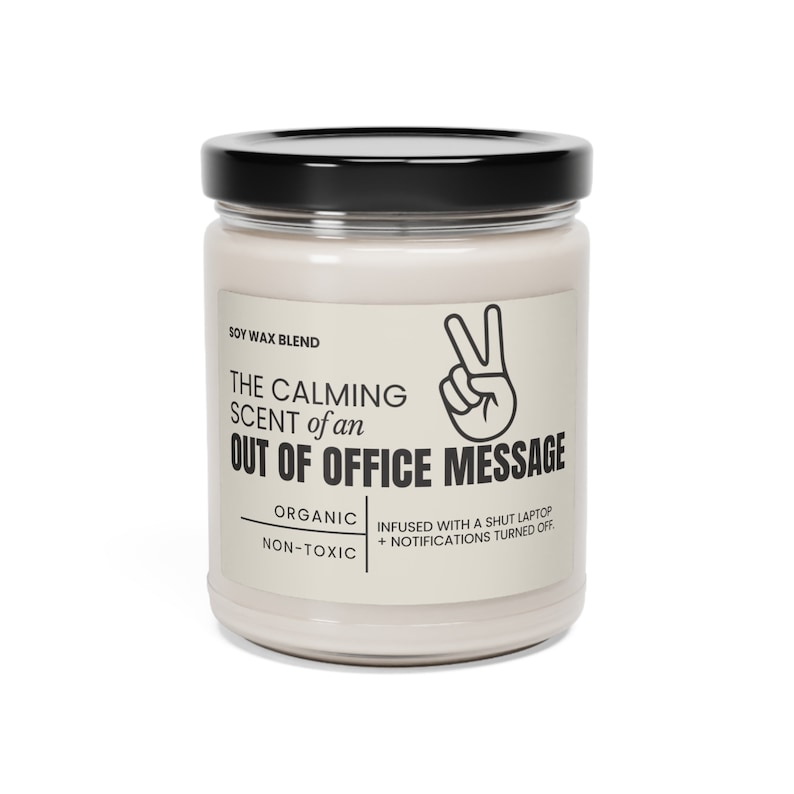 Funny Out of Office Candle Gift for Coworker Boss Winter Summer Break Vacation Gifts for Teachers Employees Maternity Leave Gift for Friend image 2