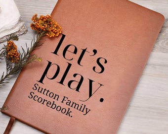 Personalized Game Score Book Custom Family Game Night Scorekeeping Housewarming Gift for Board Game Lover Family Memory Book Couples Game