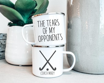 Personalized field hockey mug gift for coach, field hockey senior gifts, field hockey mom dad, senior night field hockey team gifts game
