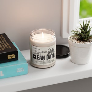 Funny Coworker Candle Clean Data Gift for Data Analyst Boss Data Scientist Gifts Speech Therapist Behavioral Data Collection Graphs Manager image 4