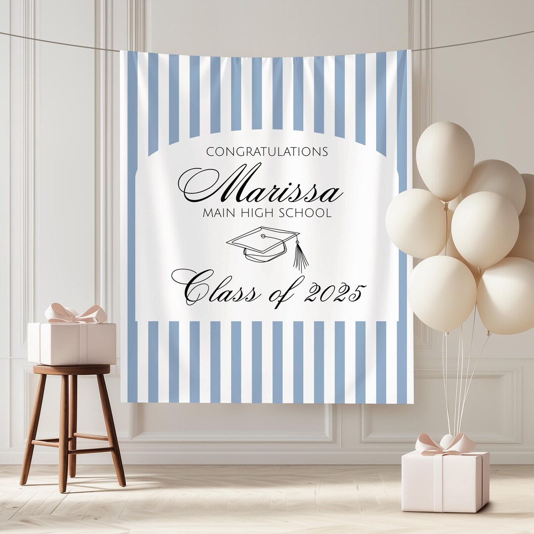Custom Class of 2025 Graduation Banner Backdrop Senior Graduate Photo ...