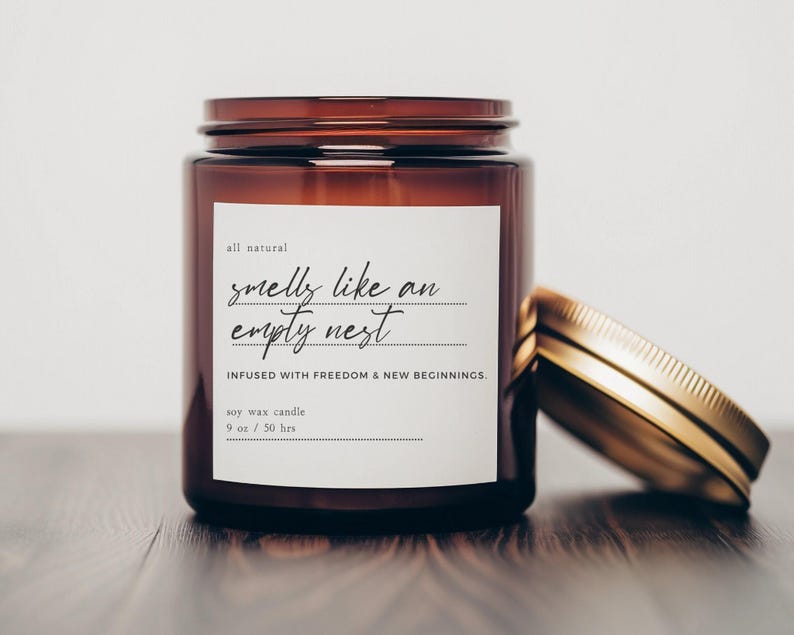 Empty nester soy wax candle gift empty nest club for parents graduating senior mom dad going to college going away school parents image 2