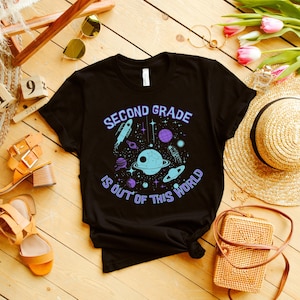 Personalized teacher space shirts, custom teacher team tshirts, outer space theme back to school educator shirts, grade subject level shirt