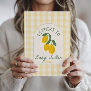 Lemon Baby Shower Guest Book Letters to Baby Ciao Baby Theme Sweet One Baby Shower Mom to Be Personalized Journal Birthday Letters Boy Girl image 6