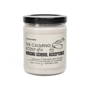 Nursing School Acceptance Candle Gift for Future Nurse Congratulations for Son Daughter Coworker Nursing Student Acceptance Gift RN APRN image 2