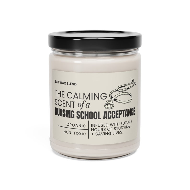 Nursing School Acceptance Candle Gift for Future Nurse Congratulations for Son Daughter Coworker Nursing Student Acceptance Gift RN APRN image 2