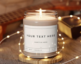 Vela de soja personalizada velas de etiqueta en blanco cree su propia etiqueta de vela vela creativa regalos de texto personalizados regalos personalizados amigo mamá hermana