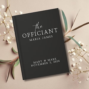 Diario de oficiante de boda personalizado caja de paquete de propuesta de oficiante de regalo de agradecimiento para hombres mujeres amigas oficiante libro personalizado con nombre