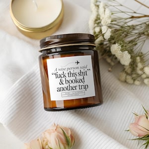 Travel Candle Gift Funny Adventure Candle Travel Lover Gift Planning Another Trip Candle Humorous Candle Travel Quote Travel Agent image 3