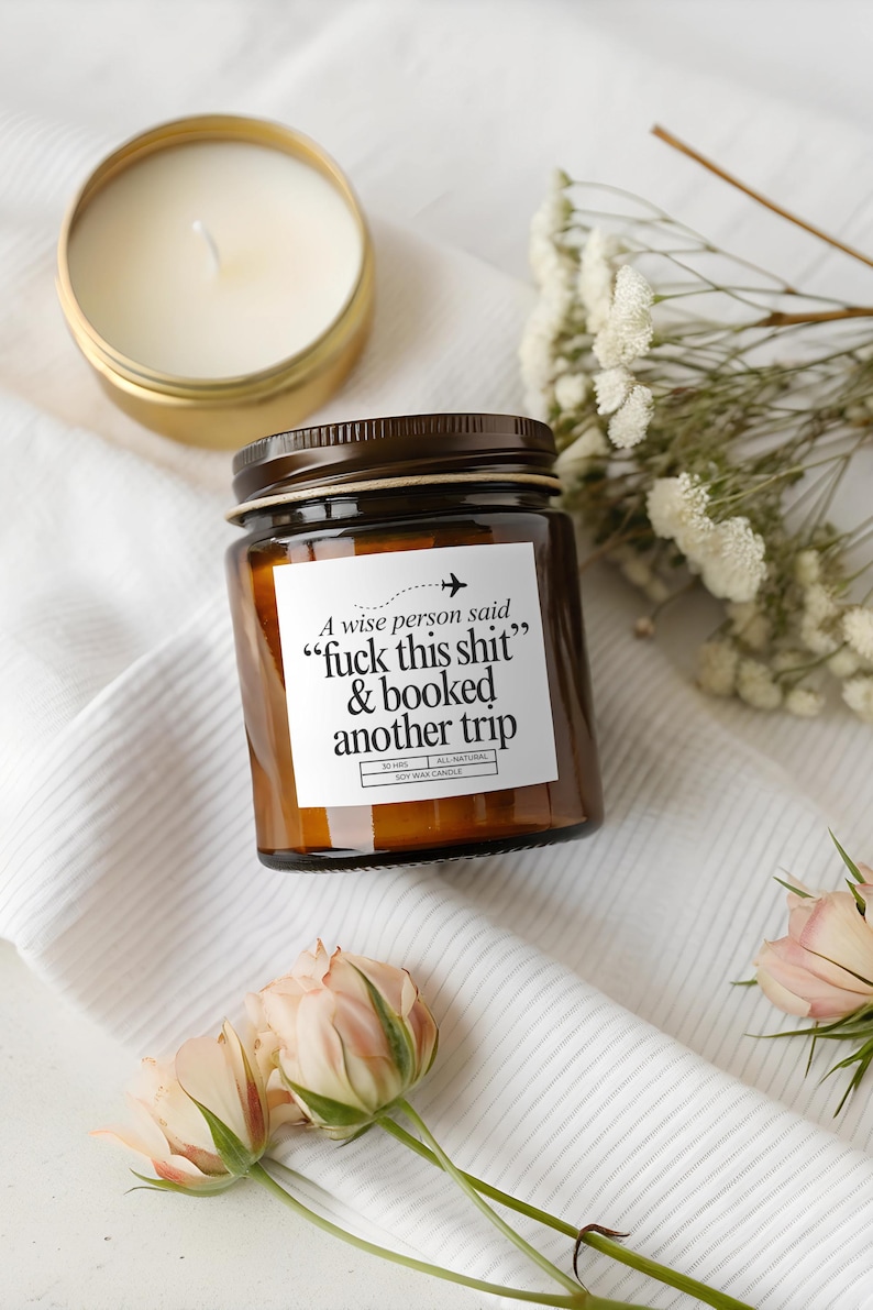 Travel Candle Gift Funny Adventure Candle Travel Lover Gift Planning Another Trip Candle Humorous Candle Travel Quote Travel Agent image 3