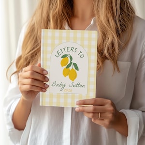 Lemon Baby Shower Guest Book Letters to Baby Ciao Baby Theme Sweet One Baby Shower Mom to Be Personalized Journal Birthday Letters Boy Girl image 3