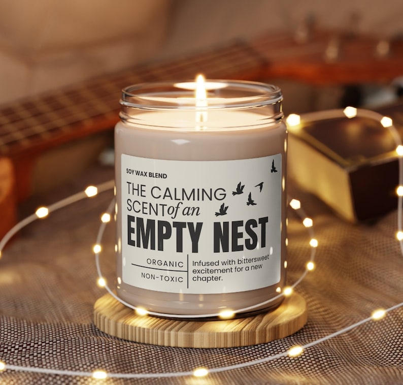 Empty nester candle gift for mom and dad