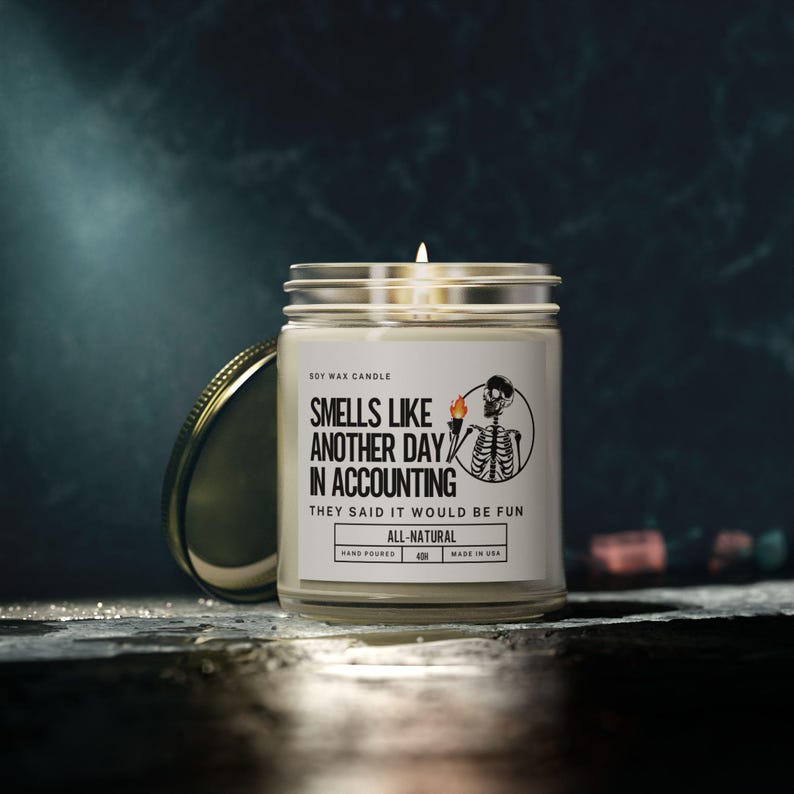 Funny Accountant Candle Gift for Accounting Department Coworker Thank