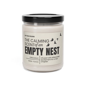 Vela de regalo de nido vacío, Club de nido vacío, Regalo para padres, Regalo de casa vacía para mamá y papá, Regalos de jubilación, Regalo para ir a la universidad imagen 3