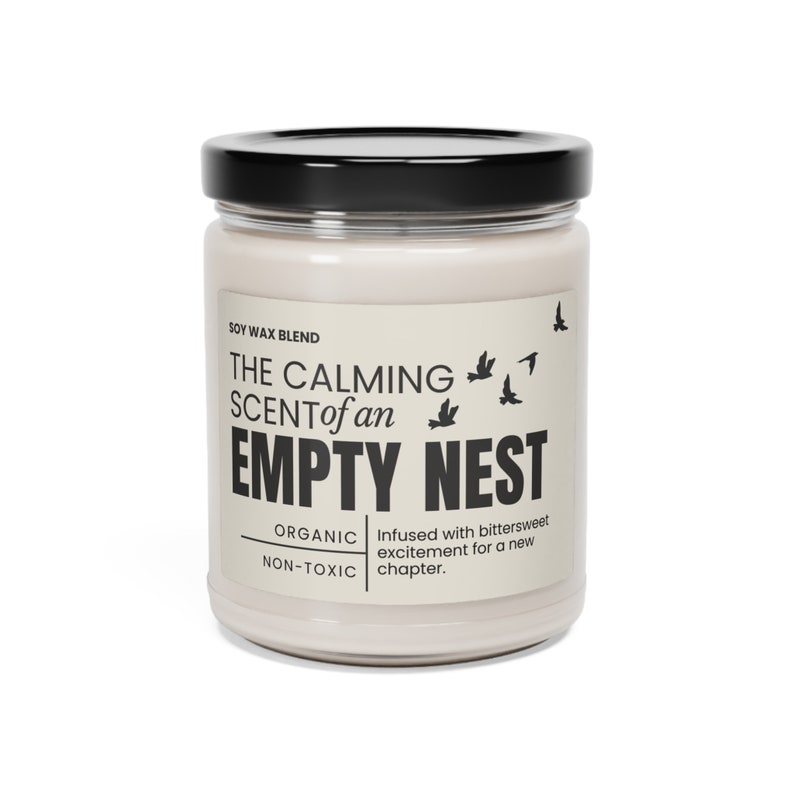 Vela de regalo de nido vacío, Club de nido vacío, Regalo para padres, Regalo de casa vacía para mamá y papá, Regalos de jubilación, Regalo para ir a la universidad imagen 3