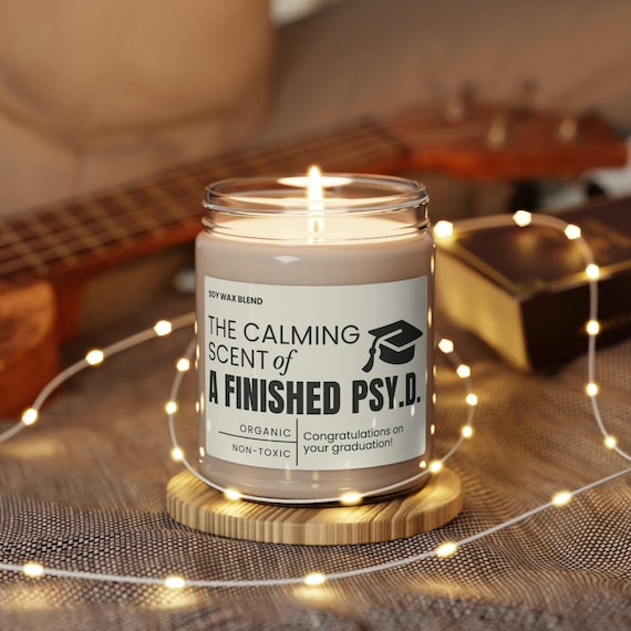 Psy.D. graduation gift, Doctorate graduation gift, PsyD graduation candle, New doctor gift, Doctor of Psychology graduate, New PsyD graduate