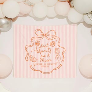 Last Spritz as a Miss Bachelorette Party Backdrop Aperol Spritz Theme Bach Party Photo Background Italian Summer Bridal Shower Decor image 2