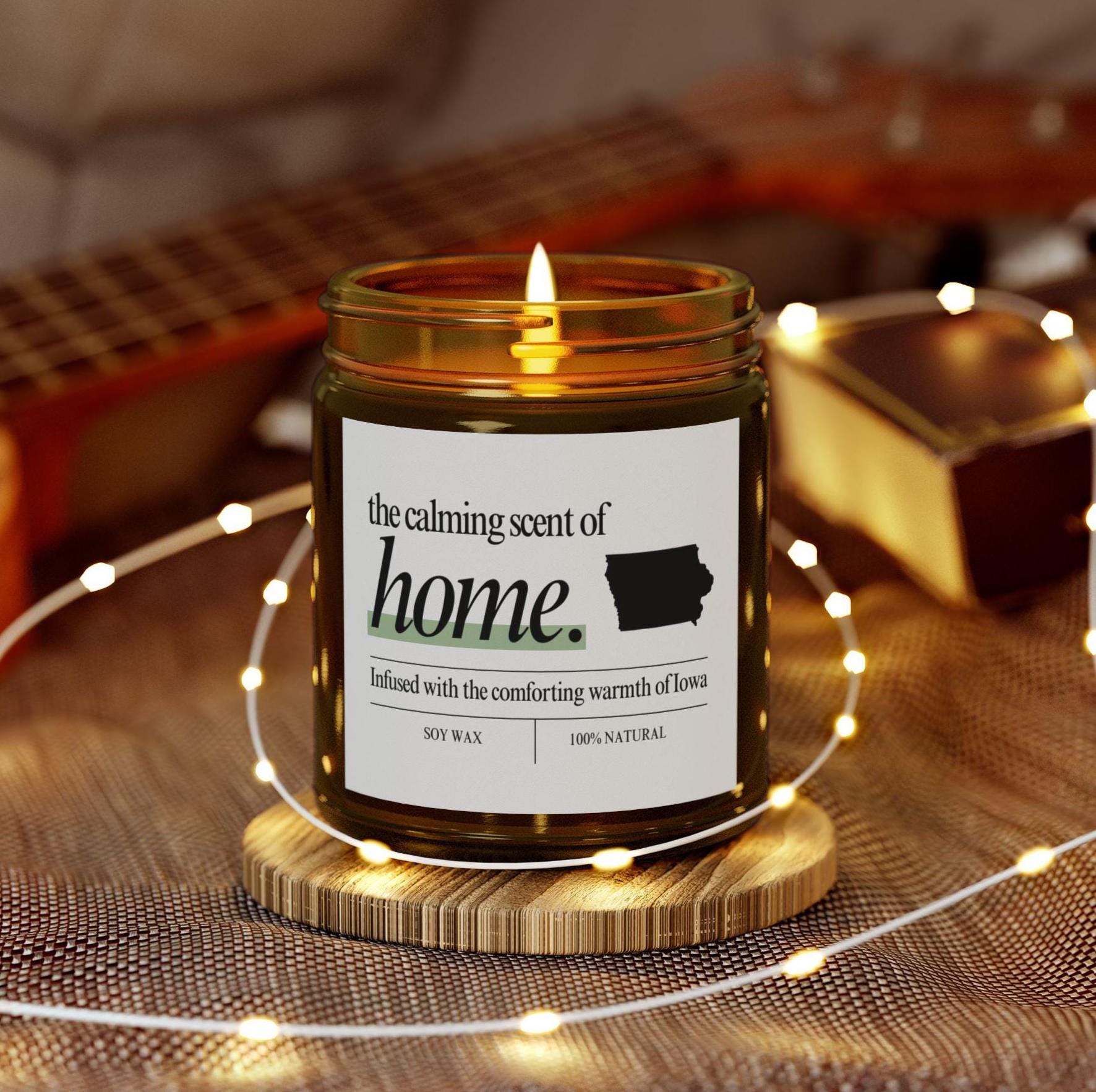 Iowa Candle Smells like Home Gift Moving to Iowa Housewarming Going Away Gifts Friend Moving Candle Homesick Gifts New House Apartment