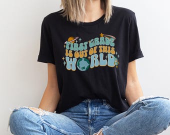Personalized teacher space shirts custom teacher team tshirts outer space theme back to school educator shirt grade subject level team shirt