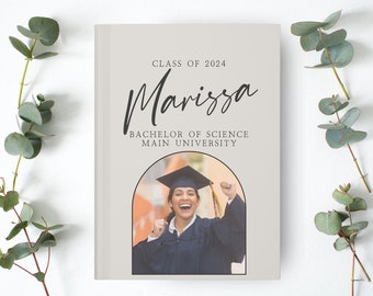 Personalized Graduation Party Guest Book Custom Graduate Memory Journal Customized Advice for Grad Notebook His Her Graduation Keepsake Gift