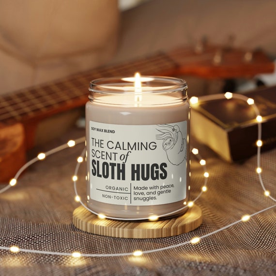 Sloth soy wax candle gift, Sloth gifts, Animal lover gift, Zoo gift, Zoologist gifts, Cute animal gifts, Sloth lover gift, Soy wax candle