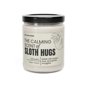 Sloth soy wax candle gift, Sloth gifts, Animal lover gift, Zoo gift, Zoologist gifts, Cute animal gifts, Sloth lover gift, Soy wax candle image 3