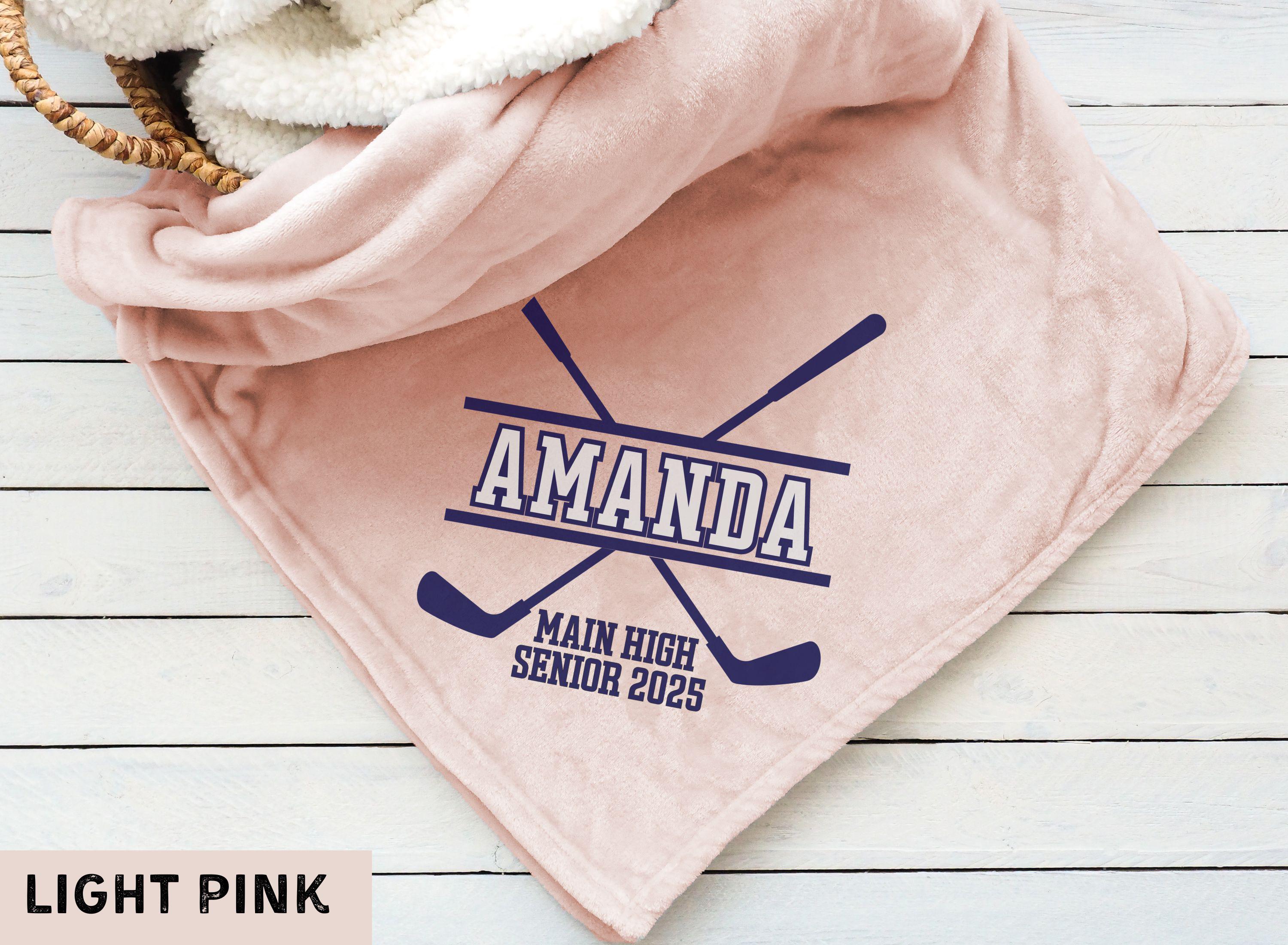 Personalized Golf Blanket Senior Night Gift for Golf Team Seniors Custom Blanket Graduation Girls Boys Golfer Coach Mom End of Season Gifts