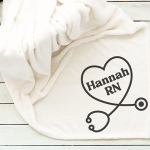 Personalized nurse blanket for graduation retirement coworker custom throw blanket for nursing student graduation APRN RN CNA
