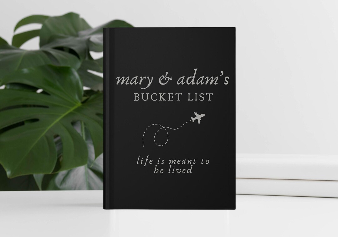 Custom Bucket List Journal Gift Personalized Couple Bucket List Picture ...