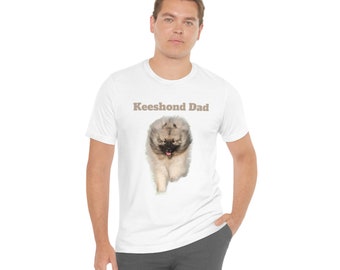 Keeshond Dad Jersey Kurzarm T-Shirt