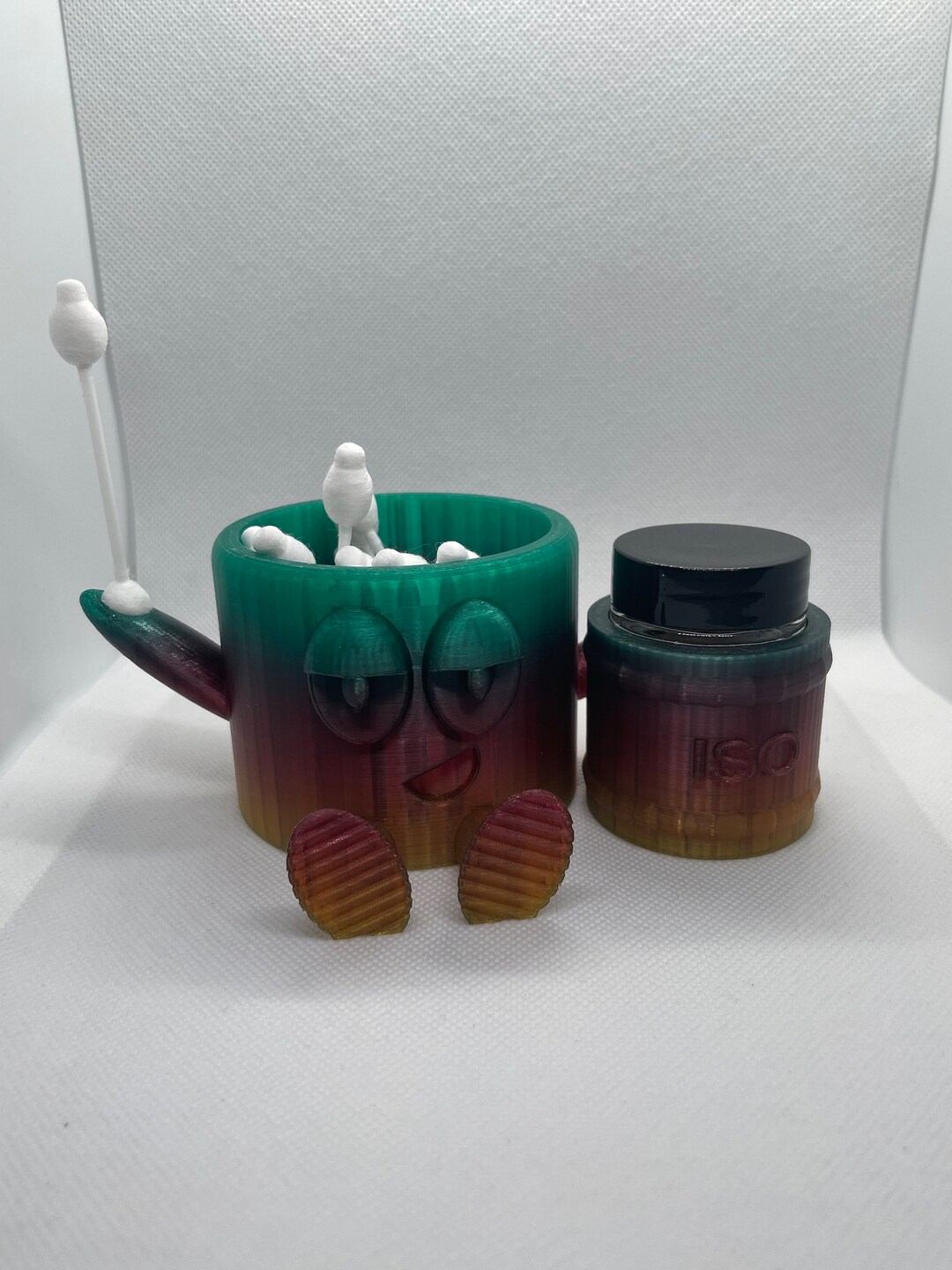 Iso Jar/ Iso Buddy/ Cotton Swab Holder/ Desk Organizer/ Desk Decor Etsy