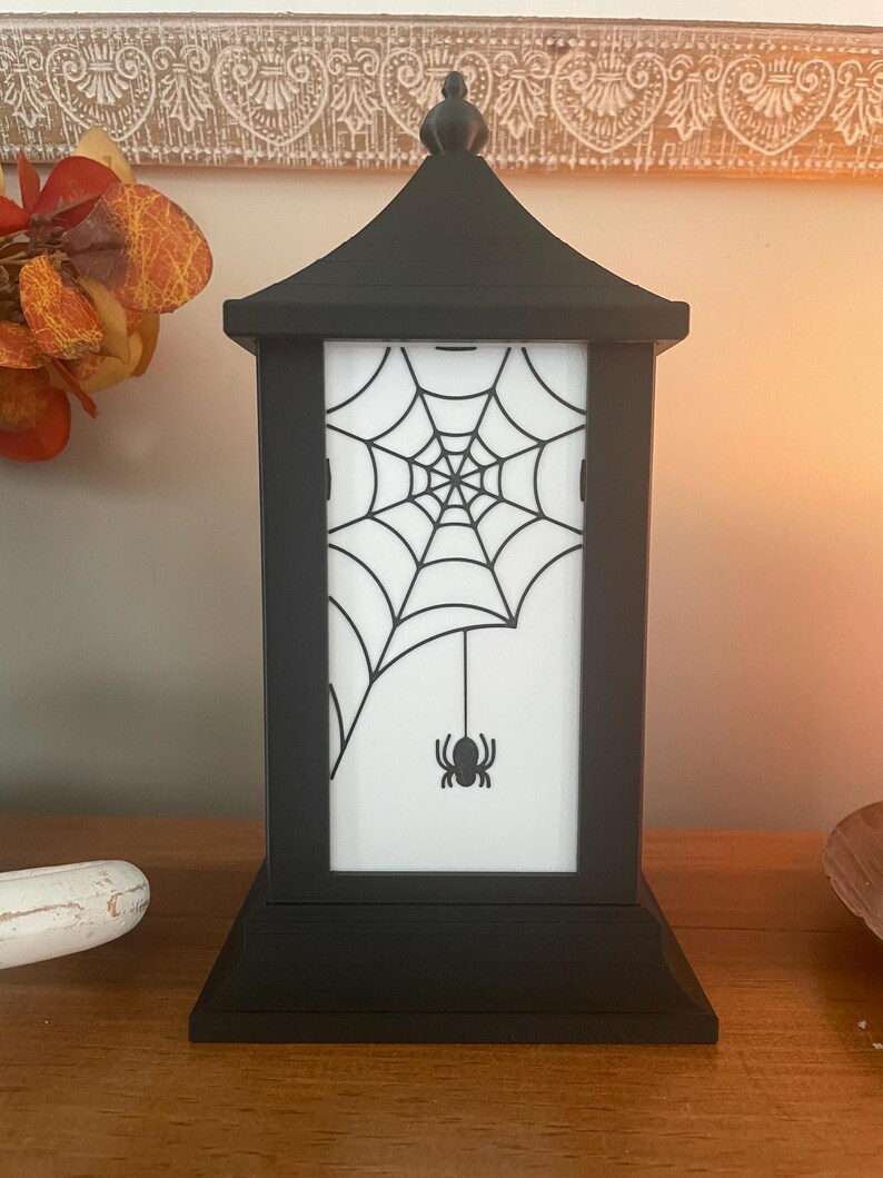 Halloween Theme Spooky Tea Light Lantern/ LED Lantern/ Halloween Decor