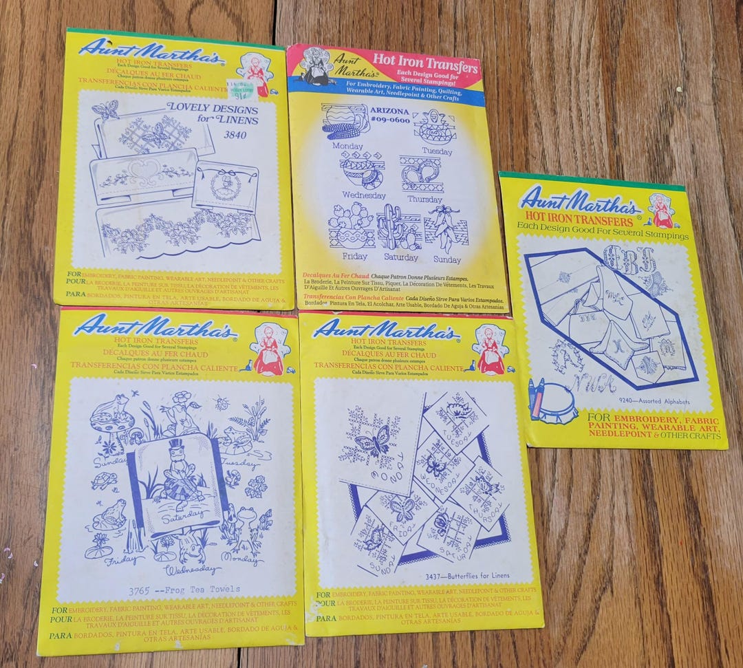 Vintage Aunt Martha's Hot Iron Transfers - Etsy