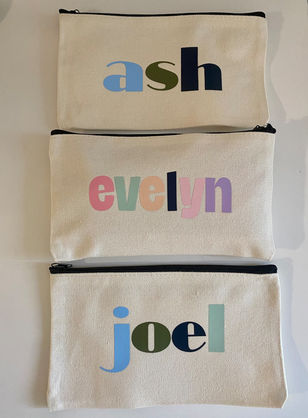 Personalised Canvas Pencil Cases Zipper Pencil Case Graduation Gift for ...