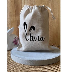 Personalised name Easter hunt gift bag | Easter bunny egg hunt bag | handmade gift | custom name gift | Easter hunt bag | Easter present