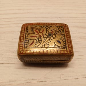 Enameled Brass Pillbox