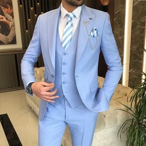 Buy Light Blue Slim Two Button Suit Jacket from the Next UK online