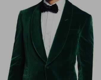 Man Green Jacket, Velvet Jacket, Luxury Elegant Slim Fit One Button Wedding Party Wear Blazer event party wear jacket.