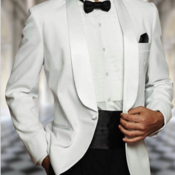 Man white wedding dressing Jacket Blazar New Arrival Luxury Elegant 1 Button Wedding Party Wear Blazer events party wear jacket fast shipped