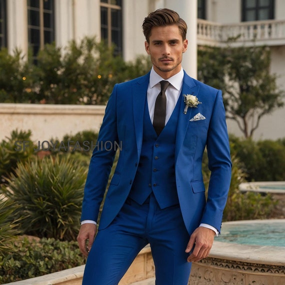 Chaqueta Traje De Matrimonio Hombre Azul Traje De Boda Azul Claro