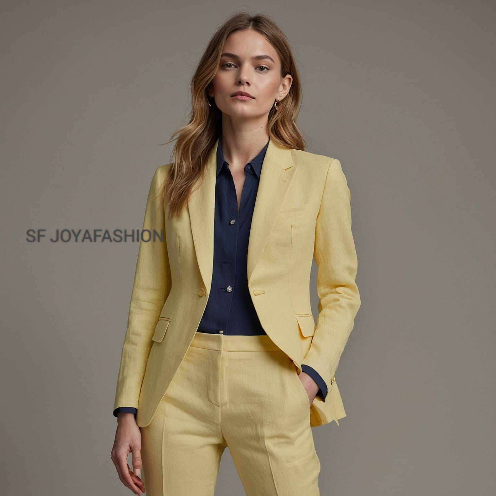 Blazer Femme Chic Et Elegant Tailleur Femme Pantalon 2 Pièces Col Revers Chic Et Elegant Tailleur Femme Pour Mariage