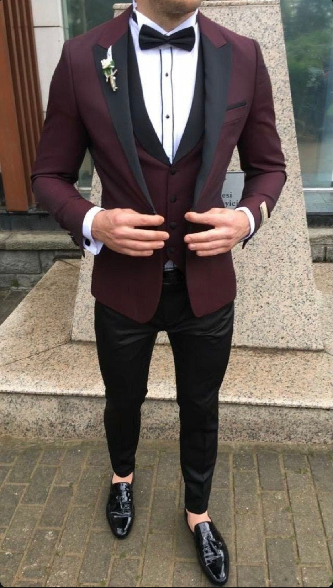 New Men' S Suit 2 Pieces Pink Satin Blazer Black Pants Tuxedo One Button  Sheer Lapel Business Modern Wedding Groom Tailored - Tailor-made Suits -  AliExpress