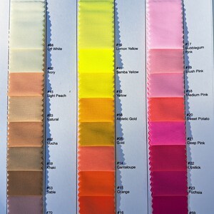 Sample of the colors that you can choose for your dress.Second sheet