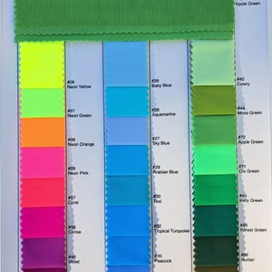 Sample of the colors that you can choose for your dress.First sheet