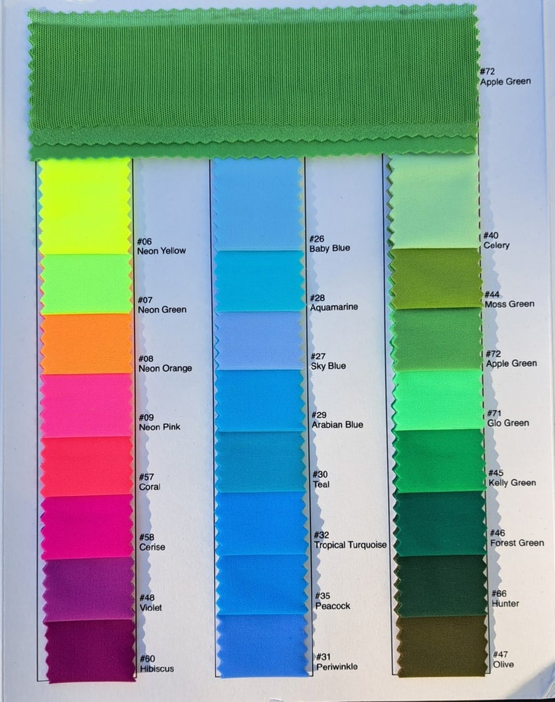 Sample of the colors that you can choose for your dress.First sheet