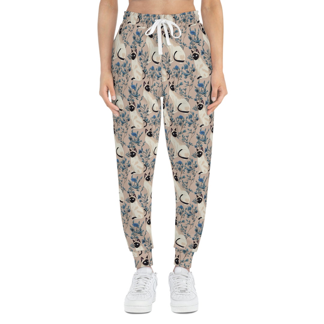 Siamese Cats Pattern Athletic Joggers - Etsy