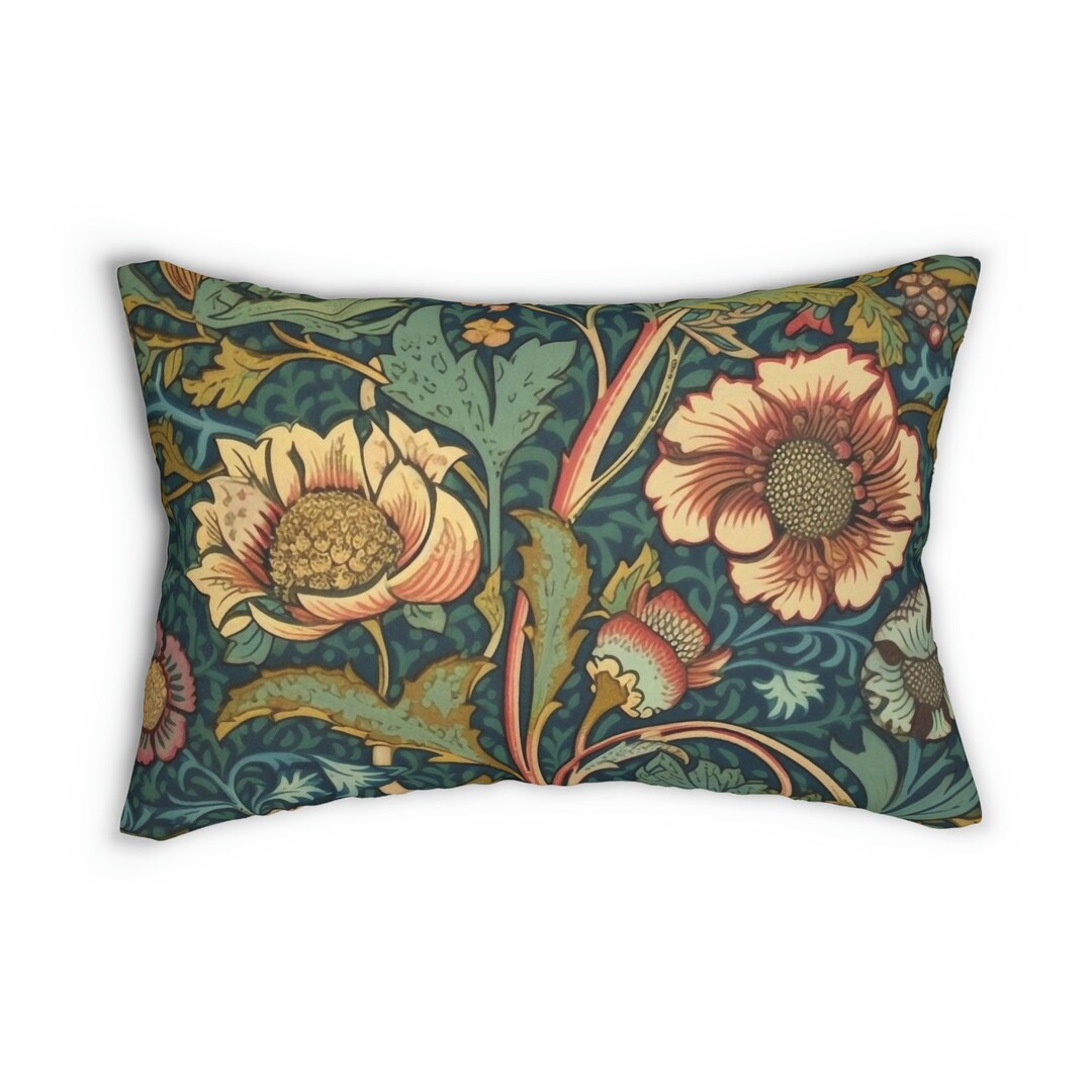 Cottagecore Pillow Spun Polyester Lumbar Pillow Art Nouveau Pillow