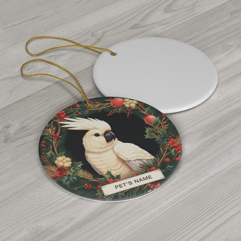 Personalized Cockatoo Christmas Ornament Etsy