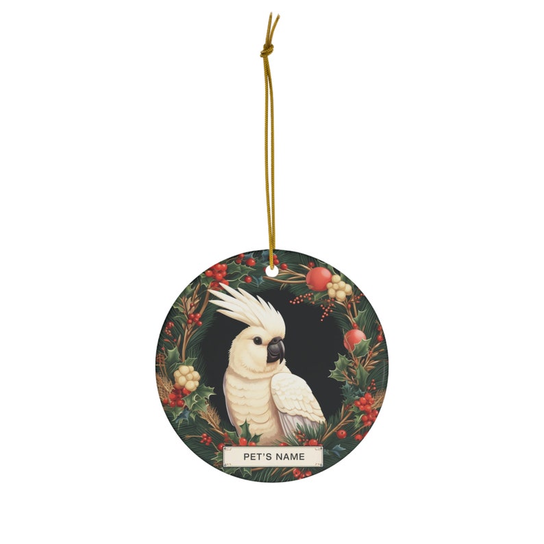 Personalized Cockatoo Christmas Ornament Etsy